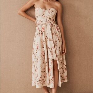 V. Chapman Valentina Midi Dress in English Rose Size 8